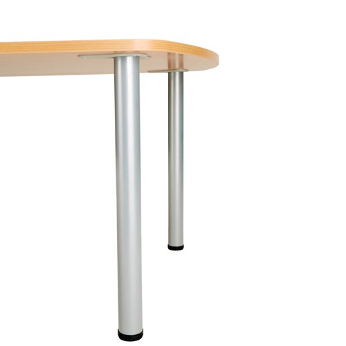 Jemini Boardroom Table 1800x1200x730mm Beech/Silver KF816500 - KF816500