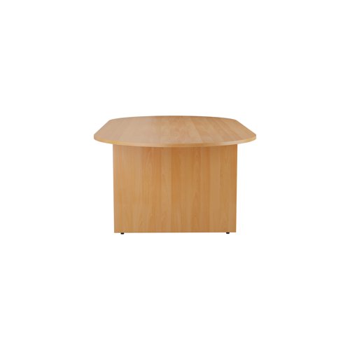 Jemini D-End Meeting Table 2400x1000x730mm Beech KF816708 - VOW - KF816708 - McArdle Computer and Office Supplies