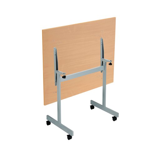 Jemini Rectangular Tilting Table 1200x700x720mm Beech/Silver KF816722 - VOW - KF816722 - McArdle Computer and Office Supplies