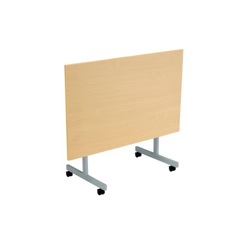 Jemini Rectangular Tilting Table 1200x700x720mm Nova Oak/Silver KF816753 - VOW - KF816753 - McArdle Computer and Office Supplies