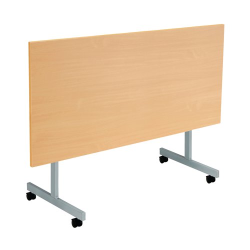 Jemini Rectangular Tilting Table 1600x700x720mm Beech/Silver KF816821