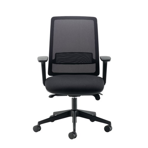 Cappela Nuevo Mesh Chair with Seat Slide and Height Adjustable Arms Black KF81906 - KF81906