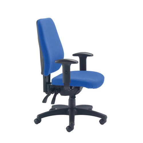 The Avior Centro Call Centre Chair has a thick, moulded back which enhances user comfort. Designed for call centres, control rooms and other multi-shift environments, the versatility of the asynchro mechanism, where the height and tilt of both the seat and back are adjustable, means it is easier to find a comfortable seating position. 2 dimensional adjustable arms are included as standard promoting good posture.