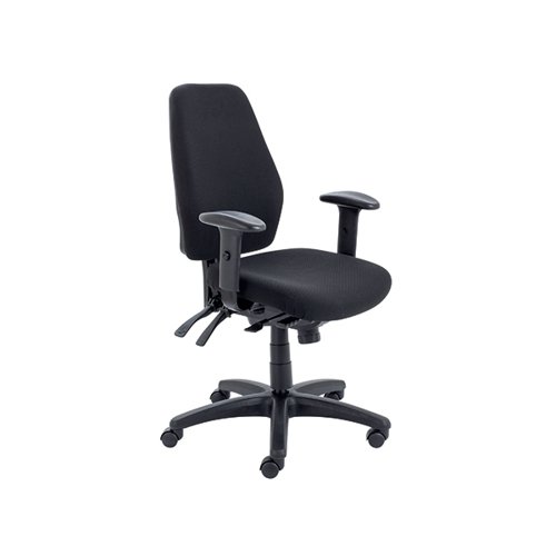 Avior Centro Call Centre Chair with 2D Adjustable Arms Fabric Black KF81975