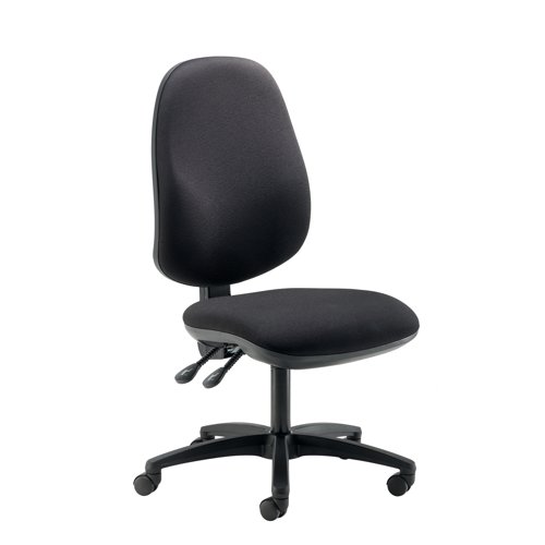 Cappela Campos High Back Posture Chair No Arms 2 Lever Mechanism Fabric Black KF81986