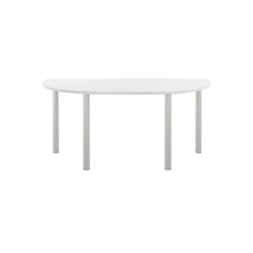 Jemini Semi Circular Multipurpose Table 1600x800x730mm White KF819943 - VOW - KF819943 - McArdle Computer and Office Supplies