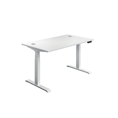 First Sit/Stand Desk 1200x800x630-1290mm White/White KF820710