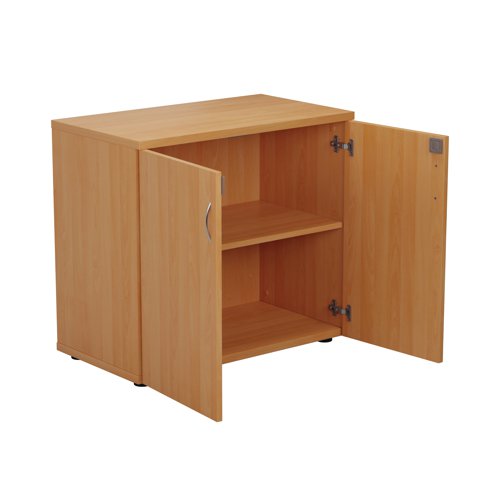 First Wooden Storage Cupboard 800x450x730mm Beech KF820840 - VOW - KF820840 - McArdle Computer and Office Supplies