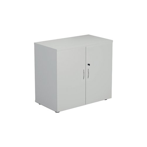 This First Cupboard provides a convenient storage solution for organised office filing. Complete with one shelf, this cupboard is suitable for filing and storing lever arch and box files. The cupboard measures W800 x D450 x H730mm and comes in a white finish to complement the First furniture range.