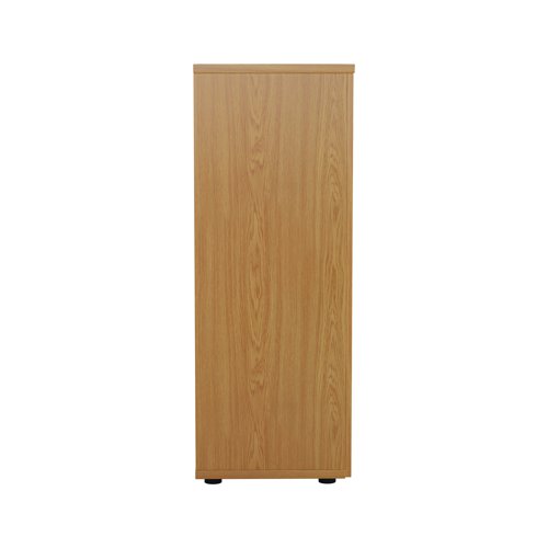 This First Cupboard provides a convenient storage solution for organised office filing. Complete with three shelves, this cupboard is suitable for filing and storing lever arch and box files and includes two lockable doors. The cupboard measures W800 x D450 x H1200mm and comes in a nova oak finish to complement the First furniture range.
