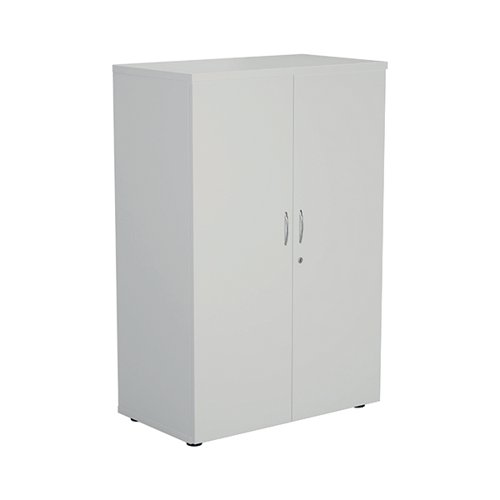 First Wooden Storage Cupboard 800x450x1200mm White KF820925 - KF820925