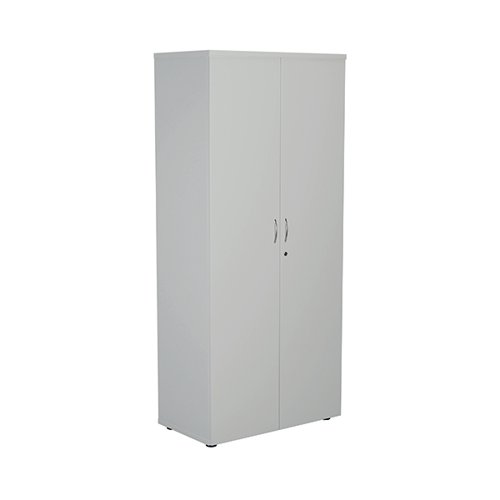 First Wooden Storage Cupboard 800x450x1800mm White KF820987