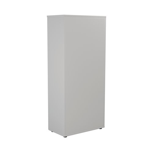 First Wooden Storage Cupboard 800x450x1800mm White KF820987 KF820987