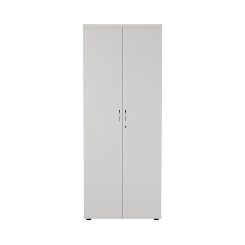 This First Cupboard provides a convenient storage solution for organised office filing. Complete with four shelves, this cupboard is suitable for filing and storing lever arch and box files. The cupboard measures W800 x D450 x H2000mm and comes in a white finish to complement the First furniture range.