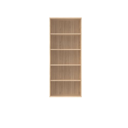 Polaris Bookcase 4 Shelf 800x400x1980mm Canadian Oak KF821076 - VOW - KF821076 - McArdle Computer and Office Supplies