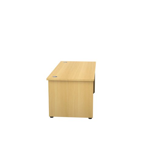 KF821687 | This Avior rectangular executive desk has premium wood finishes with chrome detailing and a 36mm heat and stain-resistant desktop.