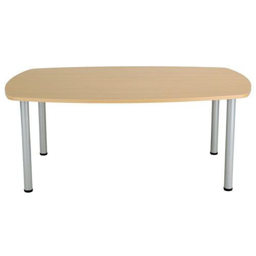 KF821847 Jemini Boardroom Table Pole Leg 1800x1200x730mm Nova Oak KF821847