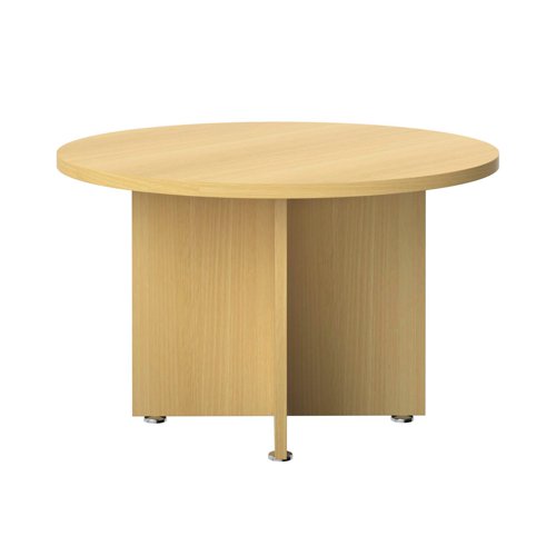Avior Executive Circular Meeting Table 1200x1200x750mm Nova Oak KF821878 Boardroom Tables KF821878