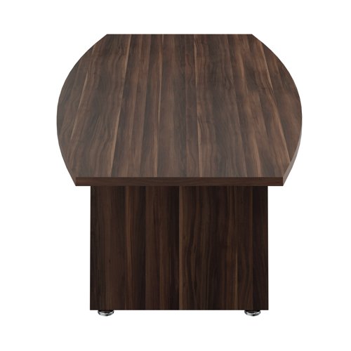 This Avior executive boardroom meeting table has premium wood finishes with chrome detailing and a 36mm heat and stain-resistant tabletop.