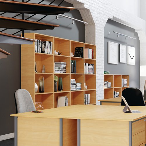 This Serrion Eco 18 Premium Bookcase has an attractive, clean style and is designed with economy in mind. It has two shelves and measures W750 x D400 x H1200mm.