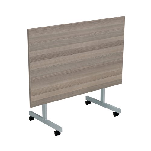 Jemini Rectangular Tilting Table 1200x700x730mm Grey Oak/Silver KF822381