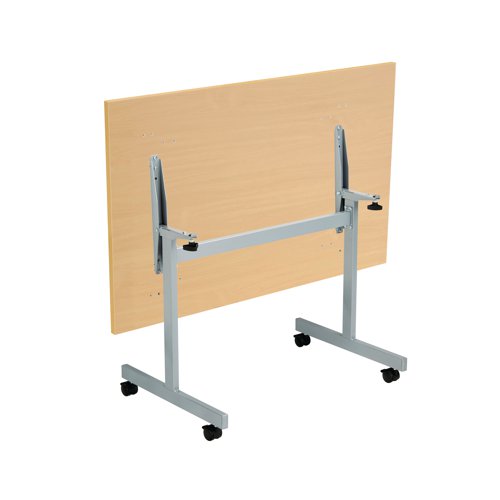 Jemini Rectangular Tilting Table 1200x700x730mm Nova Oak/Silver KF822391