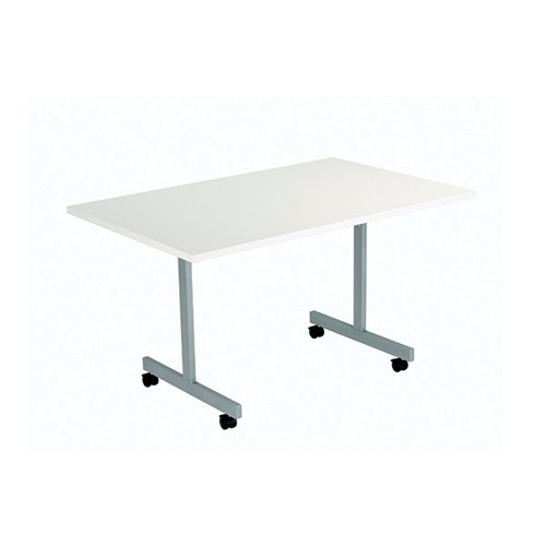 Jemini Rectangular Tilting Table 1200x800x730mm White/Silver KF822401