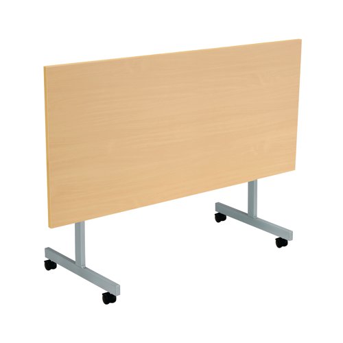 Jemini Rectangular Tilting Table 1600x800x730mm Nova Oak/Silver KF822411