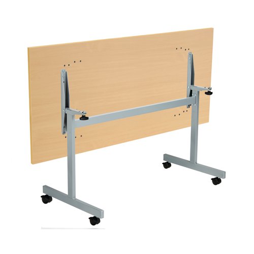 Jemini Rectangular Tilting Table 1600x800x730mm Nova Oak/Silver KF822411