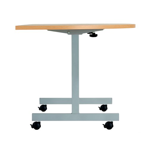 Jemini D-End Tilt Table 1400x800x720mm Beech/Silver KF822417 - KF822417