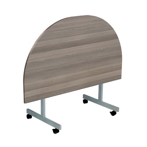 Jemini D-End Tilt Table 1400x700x720mm Dark Walnut/Silver KF822424 - KF822424