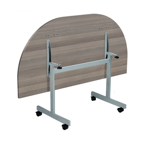 KF822431 Jemini D-End Tilt Table 1400x700x720mm Grey Oak/Silver KF822431