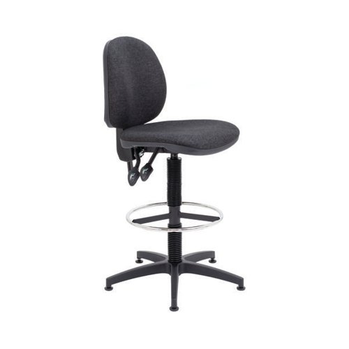 Jemini Medium Back Operator Chair Fixed D-Kit Charcoal KF822461
