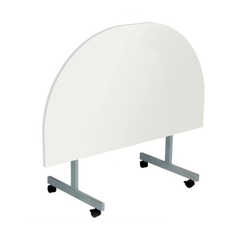Jemini D-End Tilt Table 1400x700x720mm White/Silver KF822462 - KF822462