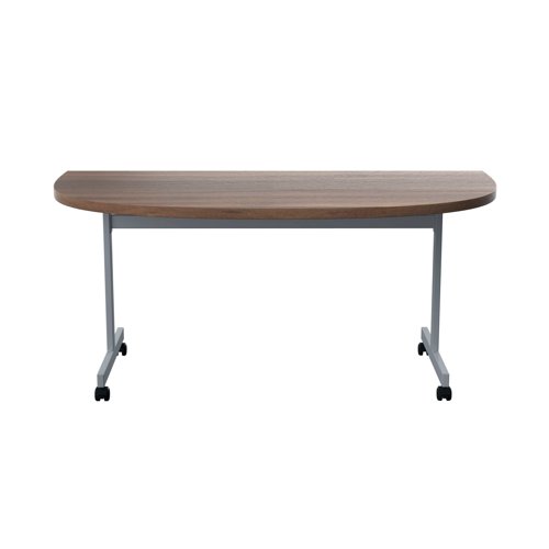 Jemini D-End Tilt Table 1600x800x720mm Dark Walnut/Silver KF822486