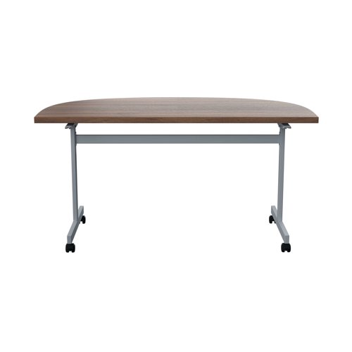 Jemini D-End Tilt Table 1600x800x720mm Dark Walnut/Silver KF822486 - KF822486