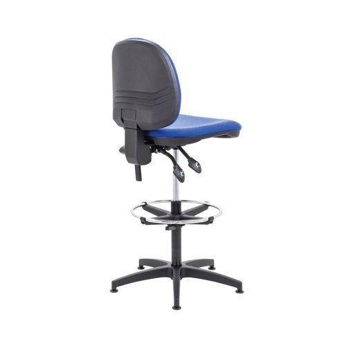 Jemini Medium Back Draughtsman Chair with Adjustable D-Kit Royal Blue KF822501 | KF822501 | VOW