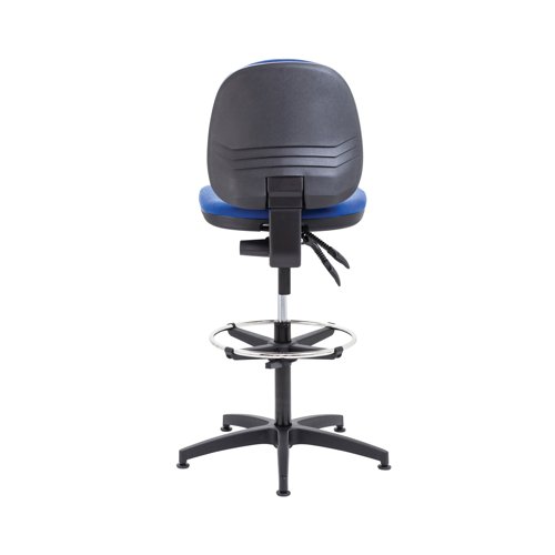 Jemini Medium Back Draughtsman Chair with Adjustable D-Kit Royal Blue KF822501
