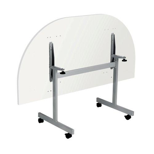 Jemini D-End Tilt Table 1600x800x720mm White/Silver KF822523 - KF822523