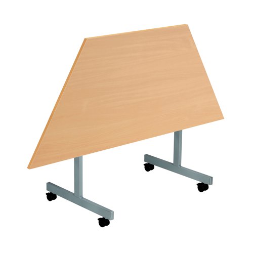 Jemini Trap Tilt Table 1600x800x720mm Beech/Silver KF822530 - KF822530