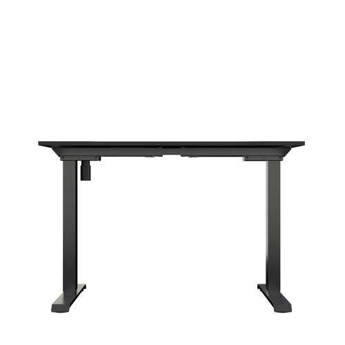 Okoform Single Motor Sit/Stand Heated Desk 1200x600x734-1234mm Black/Black KF822572