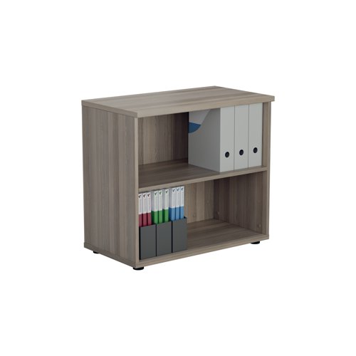 Jemini Wooden Bookcase 800x450x730mm Grey Oak KF822591 - VOW - KF822591 - McArdle Computer and Office Supplies