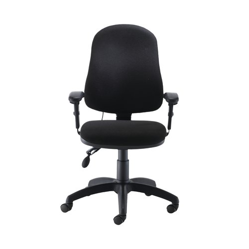 Jemini Intro Posture Chair with Arms 640x640x990-1160mm Black KF822592 - KF822592