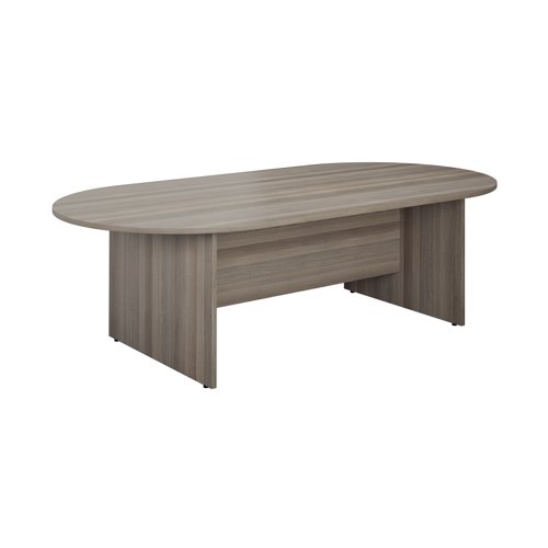 Jemini D-End Meeting Table 1800x1000x730mm Grey Oak KF822653