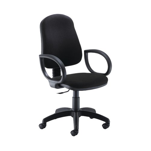 Jemini Teme Mid Back Single Lever Chair Fixed Arms Black KF822738