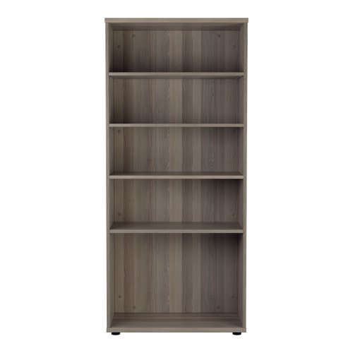 Jemini Wooden Bookcase 800x450x1800mm Grey Oak KF822881 VOW