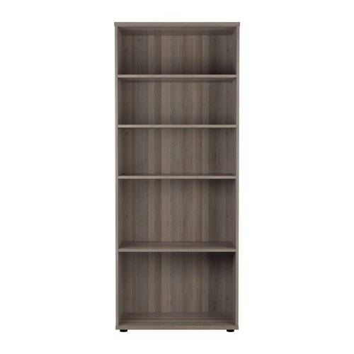 Jemini Wooden Bookcase 800x450x2000mm Grey Oak KF822891 VOW