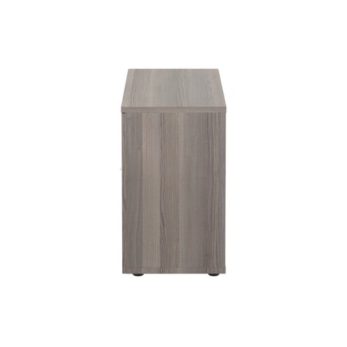 This Jemini Cupboard provides a convenient storage solution for organised office filing. Complete with lockable doors to protect your valuable files or possessions. With a one-piece MFC back panel and one shelf. The cupboard measures 800 x 450 x 730mm and comes in a grey oak finish to complement the Jemini furniture range.
