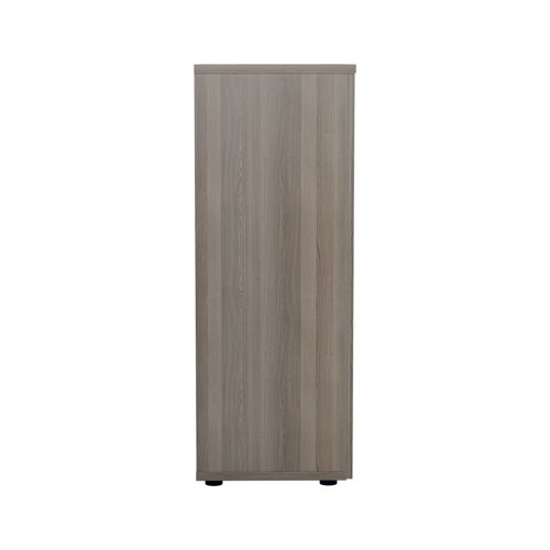 This Jemini Cupboard provides a convenient storage solution for organised office filing. Complete with lockable doors to protect your valuable files or possessions. With a one-piece MFC back panel and one shelf. The cupboard measures 800 x 450 x 1200mm and comes in a grey oak finish to complement the Jemini furniture range.