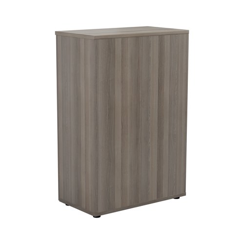 This Jemini Cupboard provides a convenient storage solution for organised office filing. Complete with lockable doors to protect your valuable files or possessions. With a one-piece MFC back panel and one shelf. The cupboard measures 800 x 450 x 1200mm and comes in a grey oak finish to complement the Jemini furniture range.